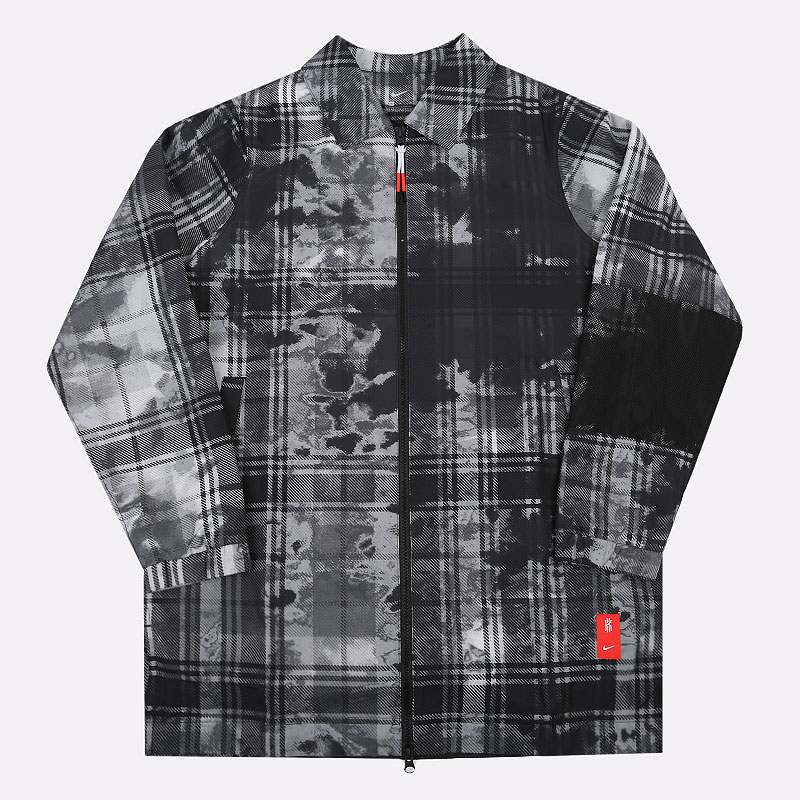 мужская серая куртка Nike Kyrie Lightweight Printed Jacket CK6751-010 - цена, описание, фото 1